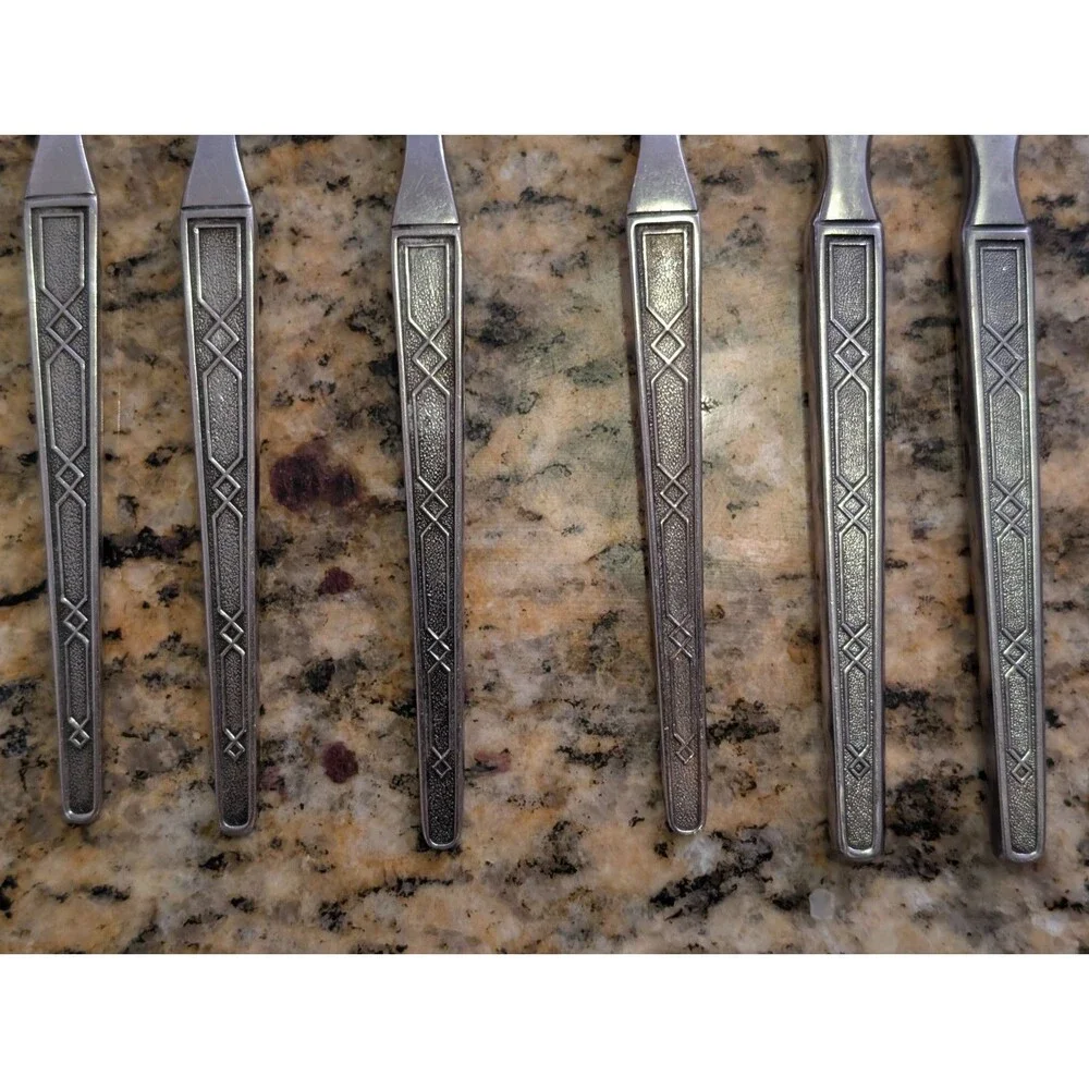 Vintage Hanford Forge Cambria Stainless Flatware Set 6 Japan 1960s 70s